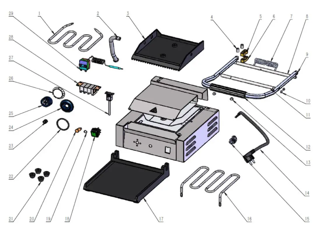 HENDI ribbed topsmooth bottom -