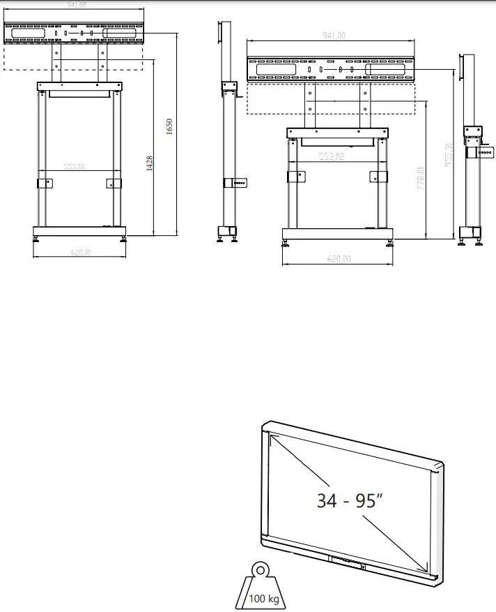 traulux SMI-W100 Motorised Wall Mount-FIG2
