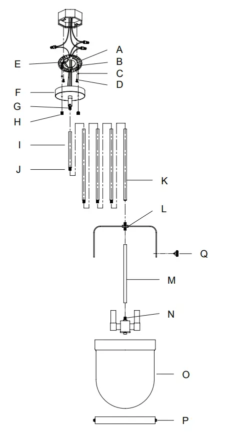Hunter 19832 3 Light Lantern - fig