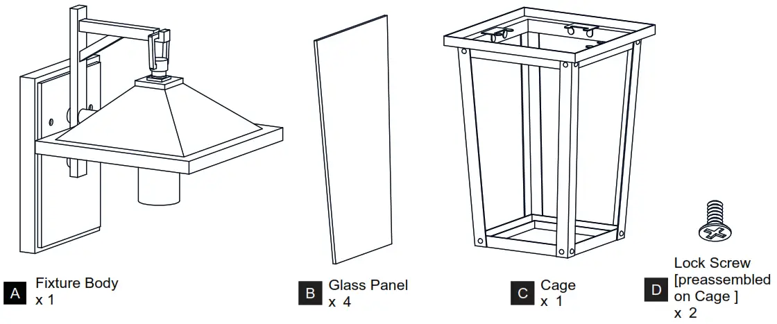 QUOIZEL STNL Series Mottled Outdoor Wall Lantern - Figure 2