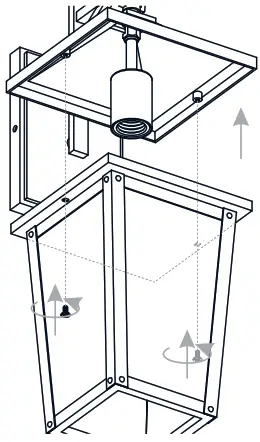 QUOIZEL STNL Series Mottled Outdoor Wall Lantern - Figure 5