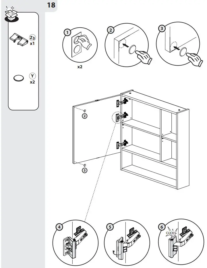 SENSEA 493.237.01 Mirror Cabinet 70 1 Door White Matt Instruction Manual - How to use
