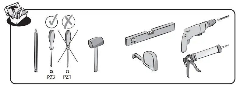SENSEA 493.237.01 Mirror Cabinet 70 1 Door White Matt Instruction Manual - What's in the box