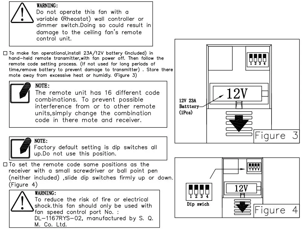 Breezary 23002-BLK 22 Inch Ceiling Fan Instruction Manual - HOW TO OPERATE YOUR CEILIN FAN