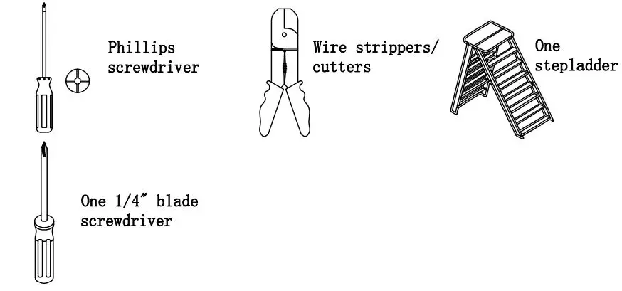 Breezary 23002-BLK 22 Inch Ceiling Fan Instruction Manual - Tools Needed
