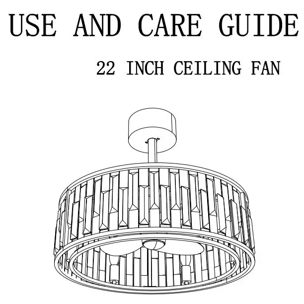 Breezary 23002-BLK 22 Inch Ceiling Fan Instruction Manual