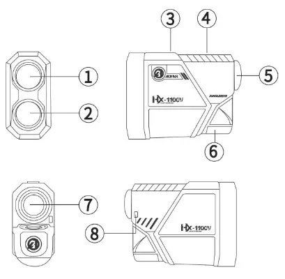 AOFAR HX-1100V Range Finder - 9