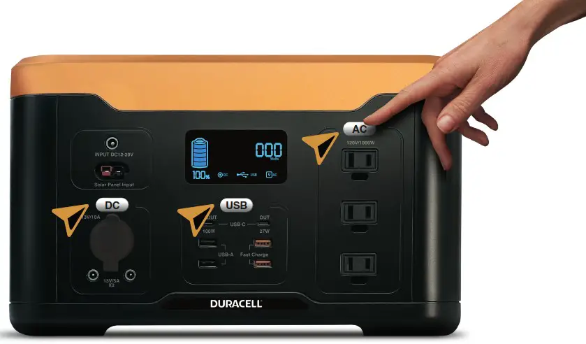 DURACELL POWER 1000 Portable Power Station 1000 Lithium Battery - CHARGING YOUR POWER 1000 1