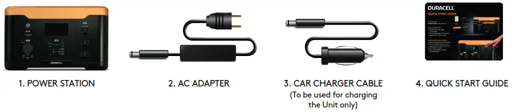 DURACELL POWER 1000 Portable Power Station 1000 Lithium Battery - INCLUDED IN THE PACKAGE