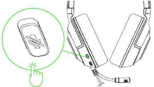 RAZER KRAKEN X USB Digital Gaming Headset - MUTE BUTTON