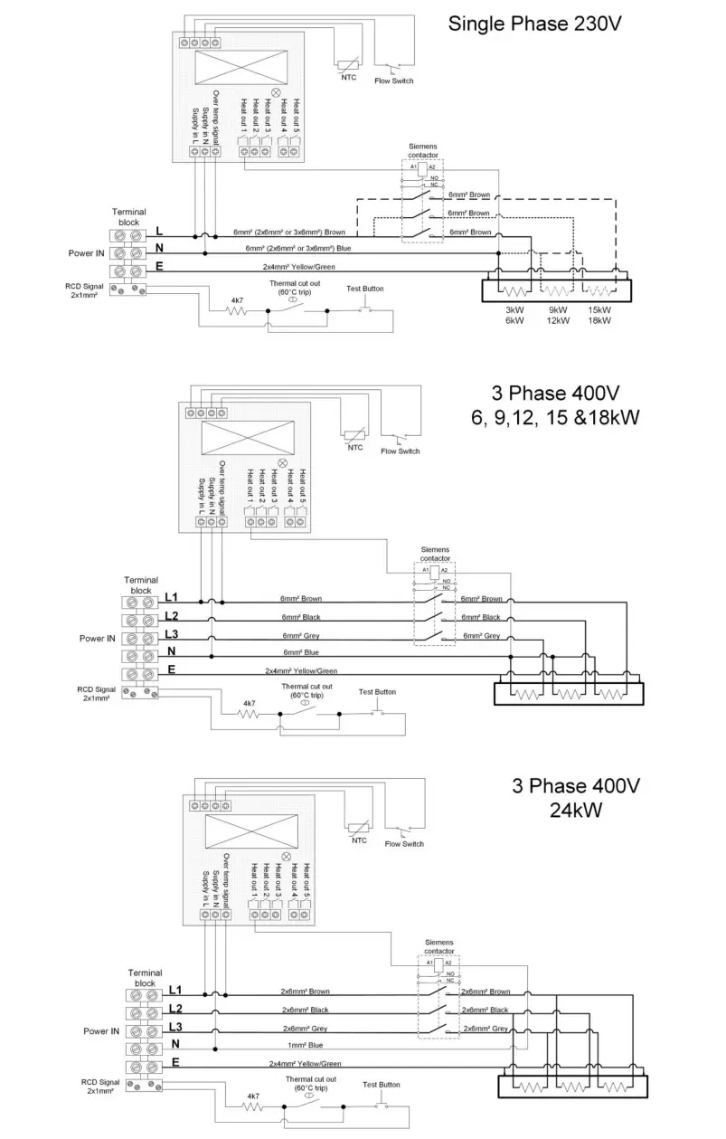 Elecro Evolution 2 Pool Heater - WIRING DIAGRAMS