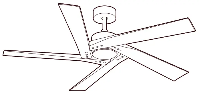 arte confort VIOLETA Cutting Edge Ceiling Fan