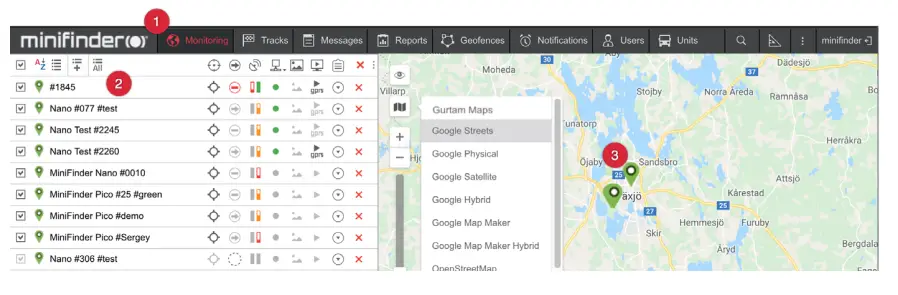 MiniFinder Zepto GPS Tracker Tracking Device - pole1