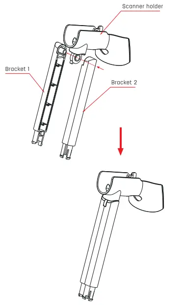deli E15130 Stand for Handheld Barcode Scanners - parts