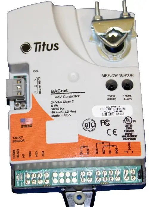 Titus BAC-8005 Alpha VAV Controller product