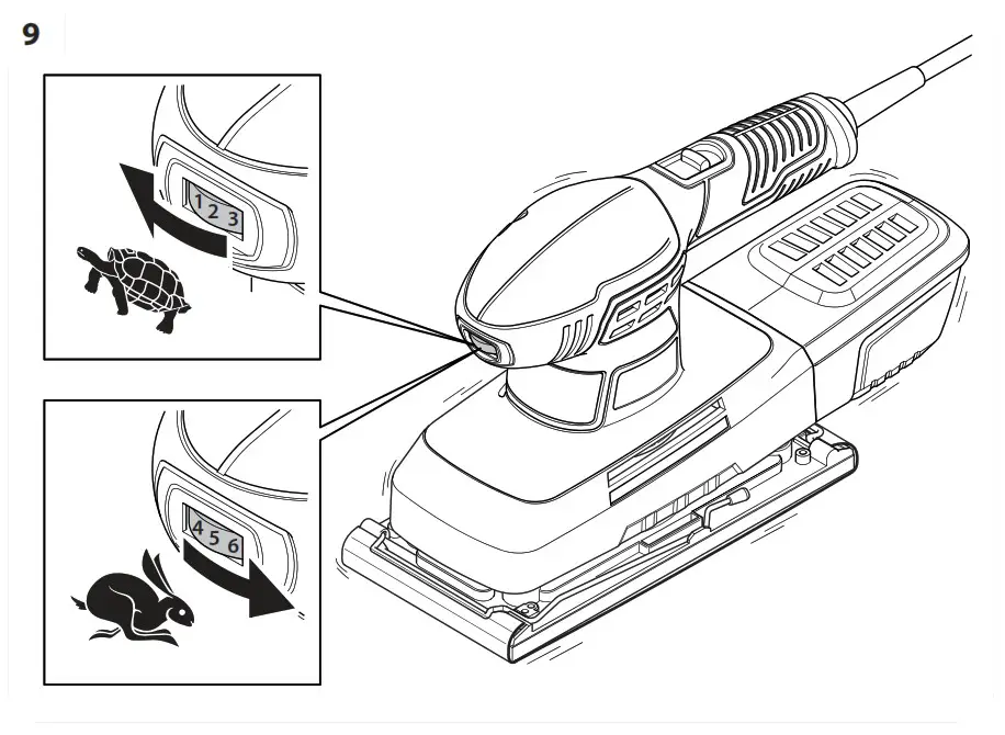 DEXTER DP5 330SHS3 5 Sheet Sander - DETAILED VIEW 10