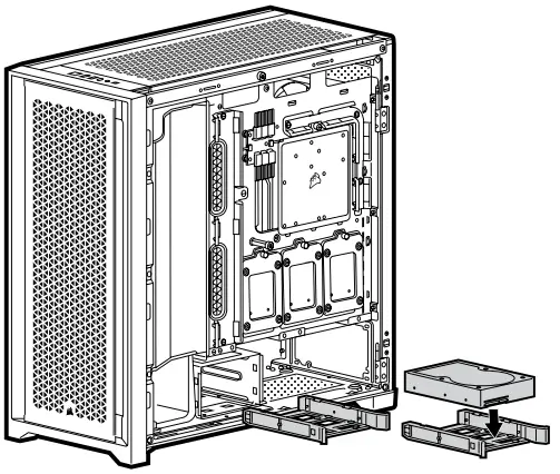 CORSAIR 5000D Airflow Mid Tower PC Case -- HDDS