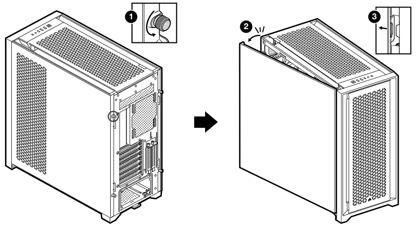 CORSAIR 5000D Airflow Mid Tower PC Case -- PANELS