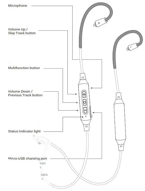 MEE audio BTX1 Bluetooth Wireless Mmcx Adapter Cable - BTX1 PRODUCT OVERVIEW