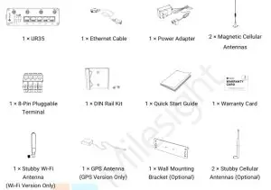 Milesight UR35 Dual SIM Industrial Router-Packing List