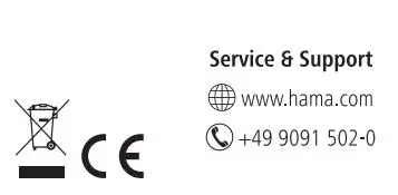 hama 00188204 Tube 2.0 Mobile Bluetooth Speaker User Guide - Disposal & CE icon