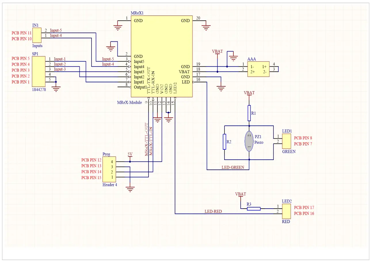WTE MReX-PCB Mini Transmitter - Electrical