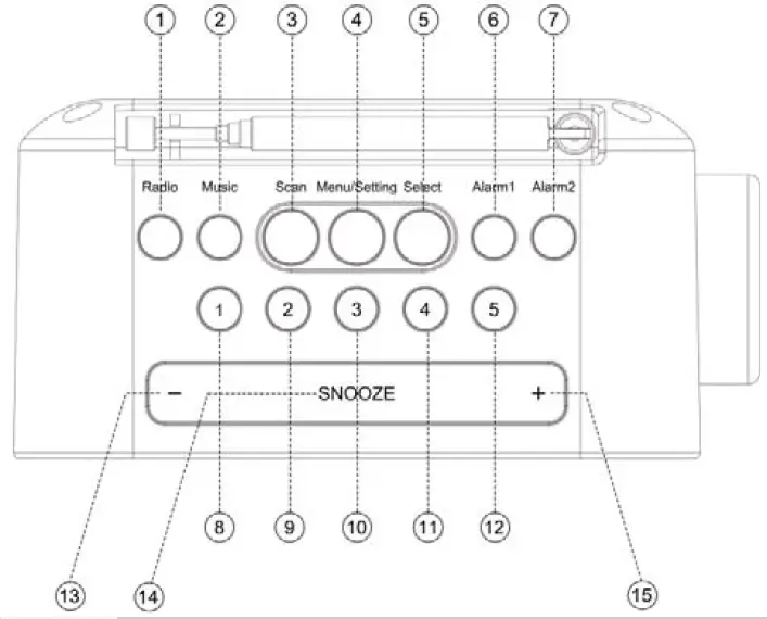 Ultra Creation AM-FM Digital Clock Radio fig 1