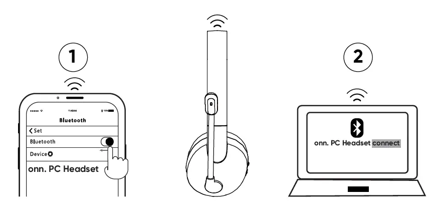 ONN70290 Wireless On-Ear Headphones With Rotating Boom Microphone User Guide-4