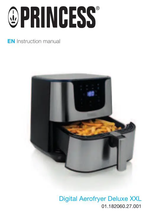 PRINCESS Digital Aerofryer Deluxe XXL Instruction Manual