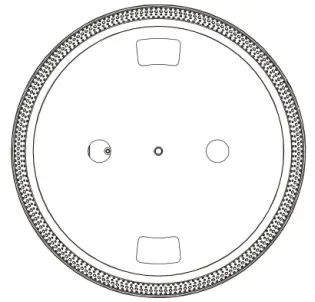 Lenco L 3809 Direct Drive Turntable with USB PC Encoding - Platter