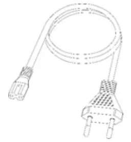 Lenco L 3809 Direct Drive Turntable with USB PC Encoding - Power cord