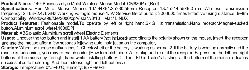 MANISO CM880PRO Wireless Mouse FIG-1