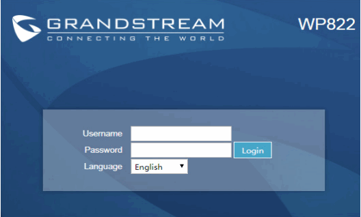 GRANDSTREAM WP822 Cordless Wi Fi IP Phone - PC browser