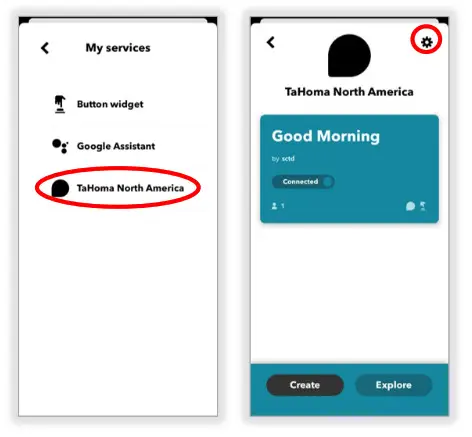 sOmfy IFTTT Tahoma RTS Zigbee Smartphonr and Tablet-TaHoma