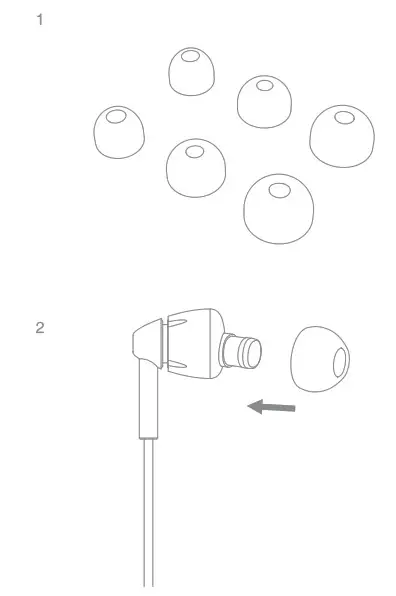 1MORE 1MEJE0032 Quad Driver In Ear Headphone- Replacing the Tips