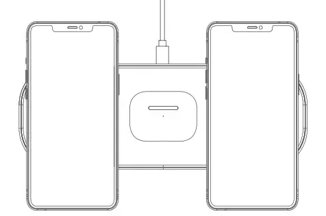 choetech T569-S 3-in-1 Fast Wireless Charging Pad- Charge