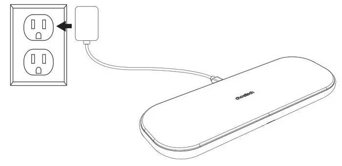 choetech T569-S 3-in-1 Fast Wireless Charging Pad- Power