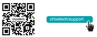 choetech T569-S 3-in-1 Fast Wireless Charging Pad- Qr