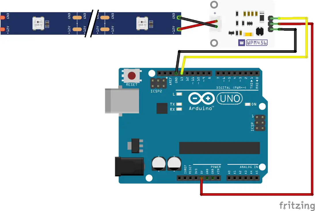 velleman WPM456 Whadda Digital LED Strip Driver Module - Wiring description