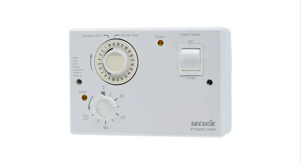 Secure Economy 7 Quartz Electro-mechanical Water Heating Control Instruction Manual