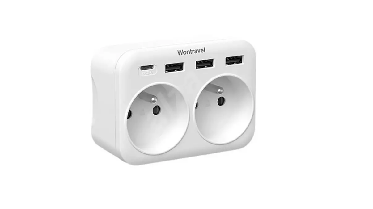 Alza Ww09-e2b-c3u Wontravel Splitter 2x + 3 Usb + Usb-c 16a-4000w User Manual