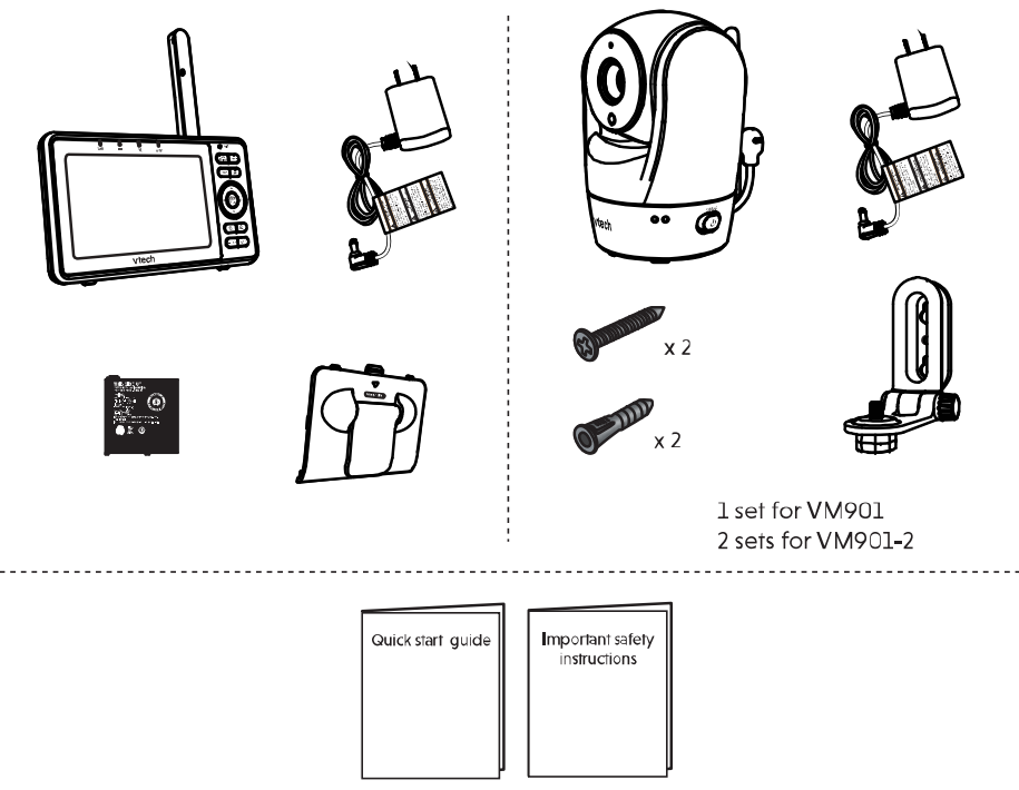 vtech VM901 Pan and Tilt Camera - Box