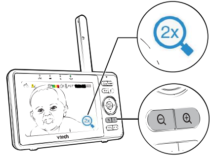 vtech VM901 Pan and Tilt Camera - Zoom