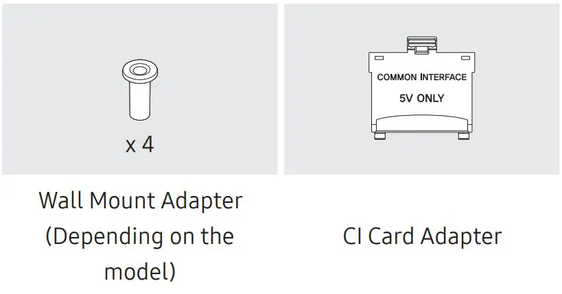 SAMSUNG Smart TV QLED User Manual - Wall Mount Adapter & CI Card Adapter