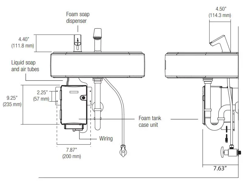 ESD-400 Sensor Operated Deck-Mount Foam Soap Dispenser 2