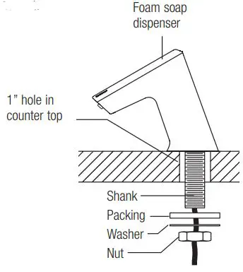 ESD-400 Sensor Operated Deck-Mount Foam Soap Dispenser 3