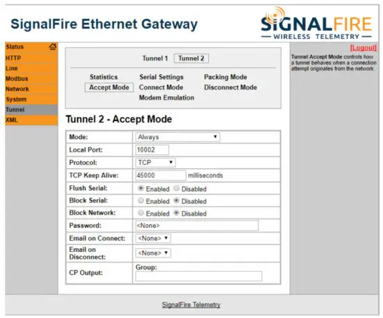 SIGNAL FIRE ENET DIN Ethernet Interface Module - Changing the SignalFire Toolkit Port