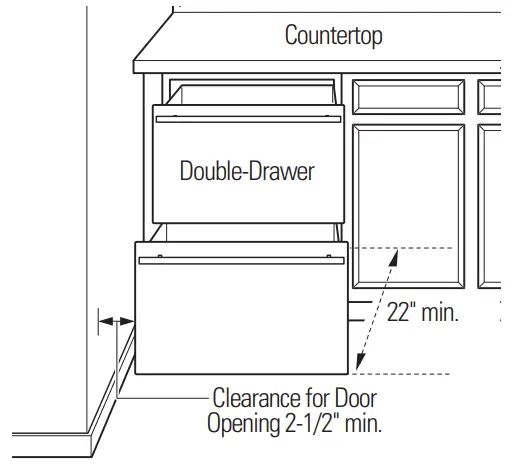 MONOGRAM ZIDI240 Double Drawer Built In Refrigerator - CLEARANCES