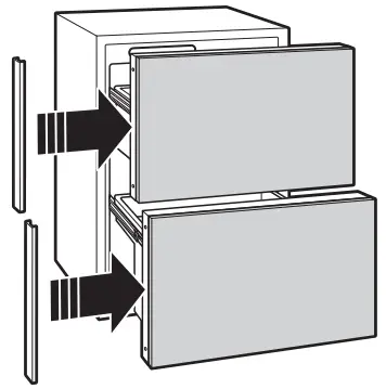 MONOGRAM ZIDI240 Double Drawer Built In Refrigerator - Snap into place