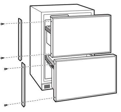 MONOGRAM ZIDI240 Double Drawer Built In Refrigerator - drawers
